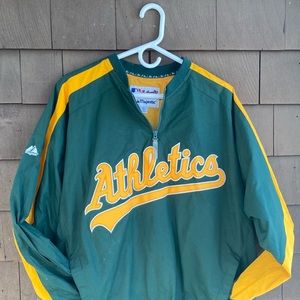 Majestic MLB Oakland A’s pullover windbreaker